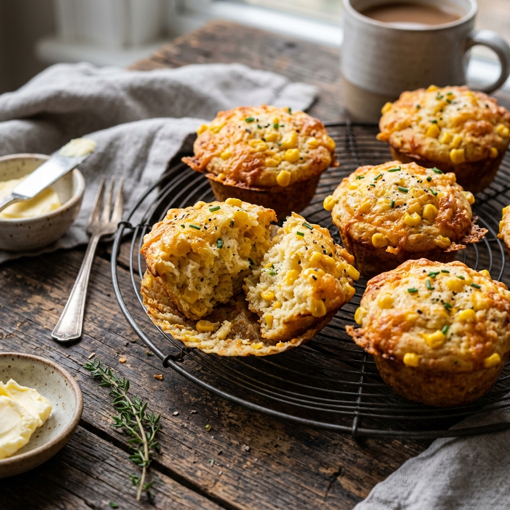 Savory Corn and Cheese Muffins