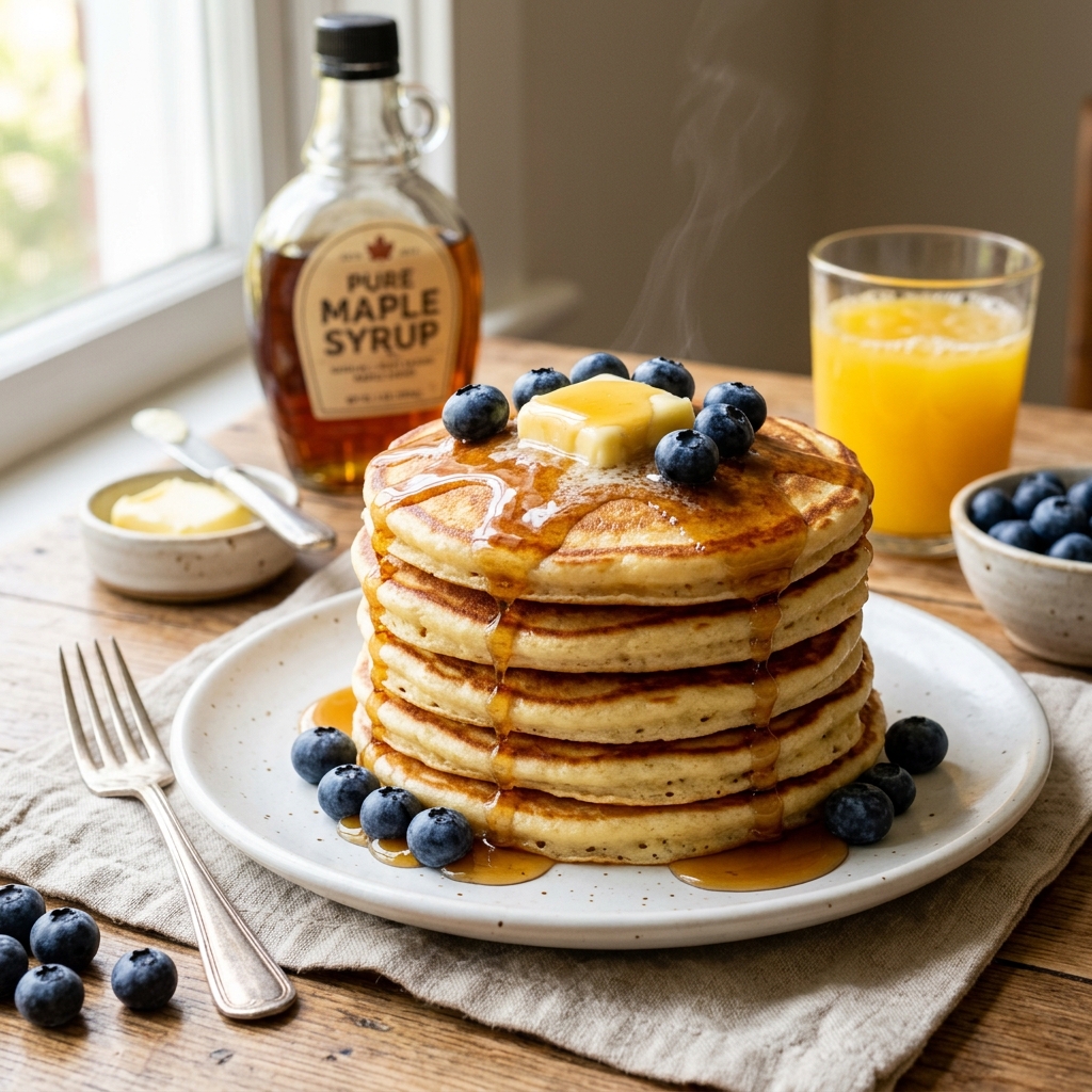 Eggless Blender Pancakes