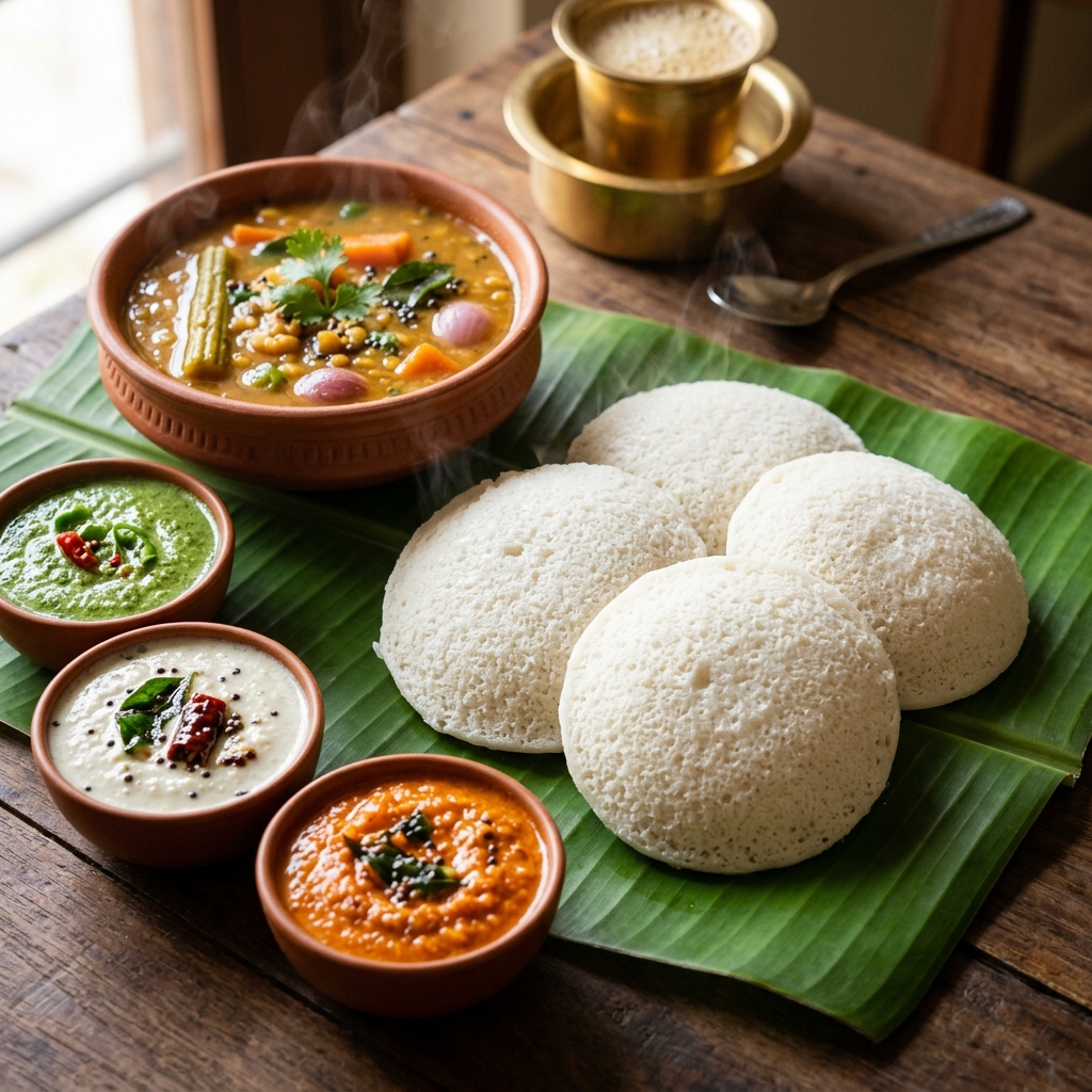 Traditional Soft and Fluffy Idli
