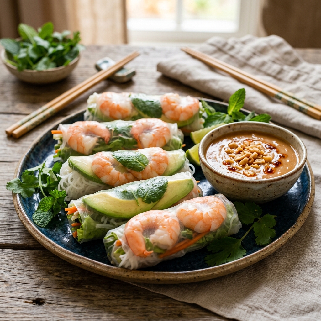 Vietnamese Prawn and Avocado Rolls
